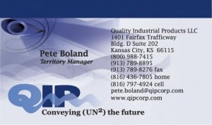 Conveyor belting fabricator business card design