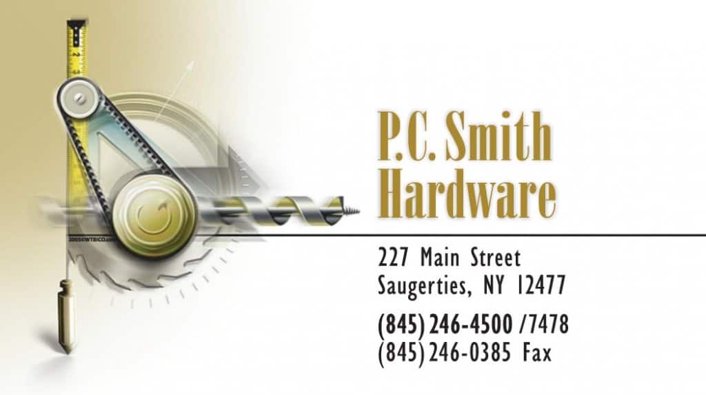 Local hardware store business card design
