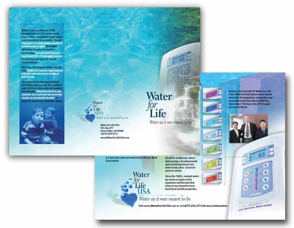 Water Filtration Tri-Fold Brochure Design