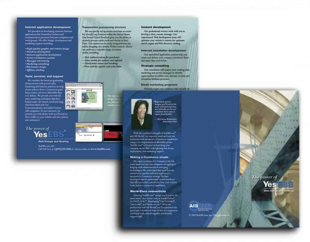 Web Services Brochure Design