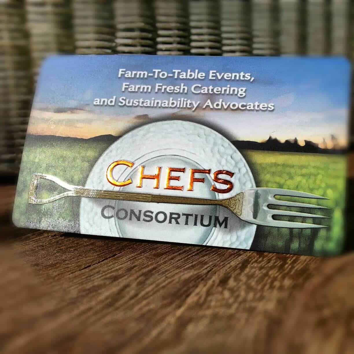 Branding For Nonprofit Organizations - Chefs Consortium Business Card Design