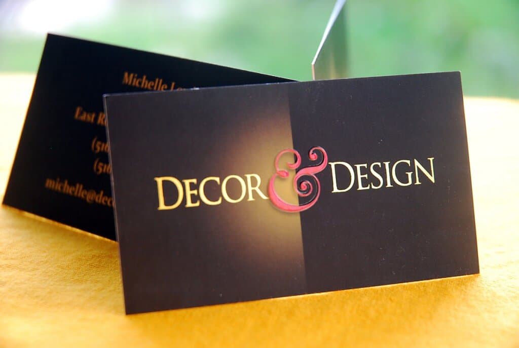Long Island interior designer business card design